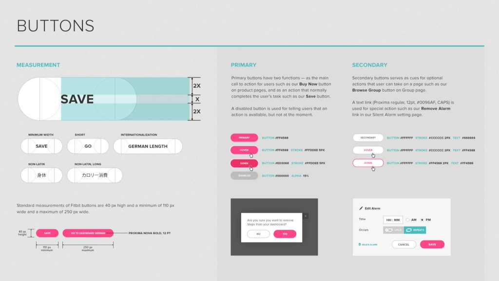 dribbble button style guide example