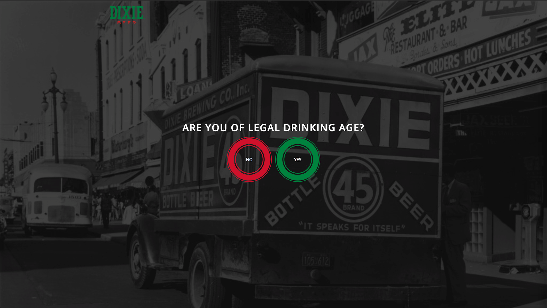 dixie website age gate