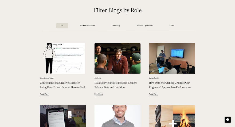 Screenshot of resource filters for user